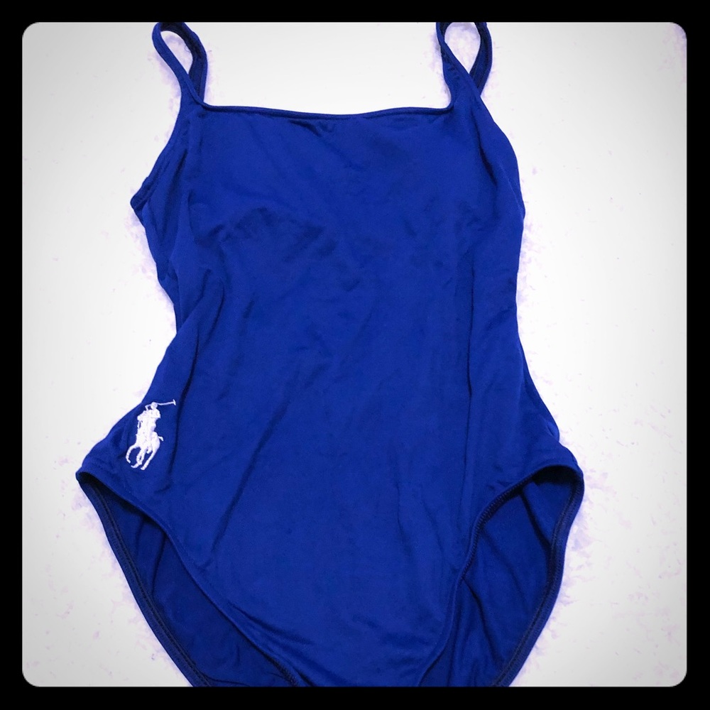 Big pony one piece blue swim suit